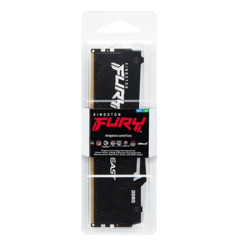 Kingston Пам'ять ПК DDR5 64GB 5600 FURY Beast RGB