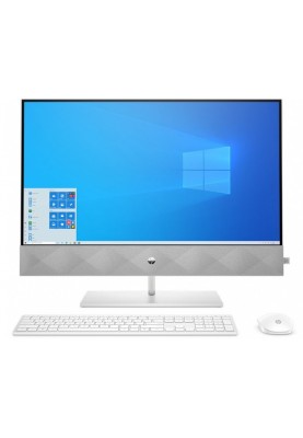 HP Персональний комп'ютер-моноблок Pavilion 27UHD IPS AG/Intel i7-10700T/16/1000F/NVD1650-4/kbm/DOS/White