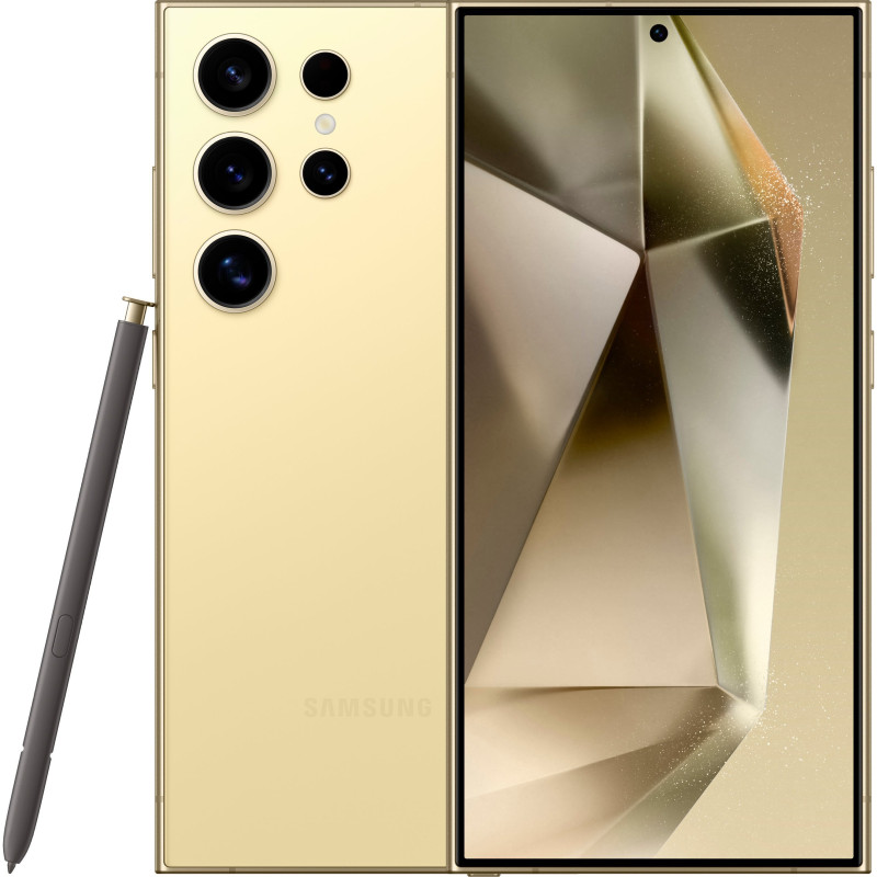 Samsung Смартфон Galaxy S24 Ultra 5G (S928) 6.8' 12/256ГБ, 2SIM, 5000мА•год, жовтий титановий