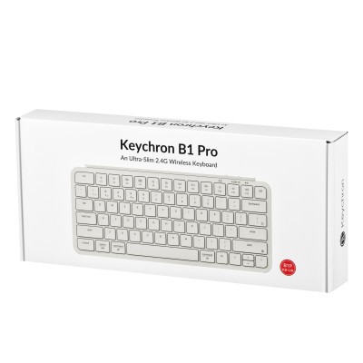 Keychron Клавіатура мембрана B1 Pro, USB/WL/BT, ivory white