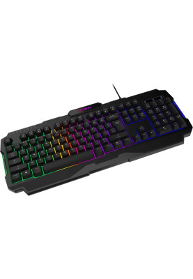 MSI Клавіатура мембранна MSI FORGE GK100 104key, USB-A, EN/UKR/RU, ColorLED, чорний