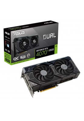 ASUS Відеокарта GeForce RTX 4070 Ti SUPER 16GB GDDR6X OC DUAL-RTX4070TIS-O16G