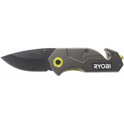 Ryobi Ніж складаний RFK25T, лезо 57мм, стропоріз, фіксатор леза, кліпса.