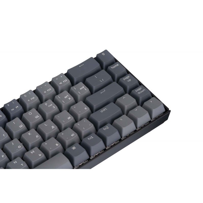 Keychron Клавіатура механічна K6 68Key, Gateron G Pro Blue, BT/USB-A, EN/UKR, White LED, Black