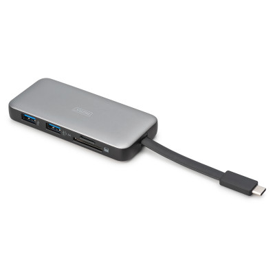 Digitus Док-станція USB-C > HDMI/2xUSB-A/USB-C/SD/MicroSD/RJ54, Travel