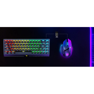 Razer Миша Basilisk V3 Pro 35K, RGB, USB-A/WL/BT, Phantom White Ed.