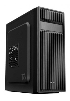 Zalman Корпус T6, без БЖ, 1xUSB3.0, 2xUSB2.0, 1x120mm Black fan, Perforated Side, ATX, Black