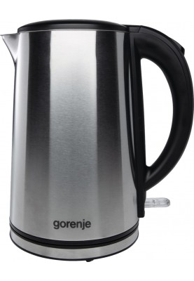 Gorenje Електрочайник, 1,5л, підвійні стінки, Strix контроль, нерж.