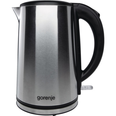 Gorenje Електрочайник, 1,5л, підвійні стінки, Strix контроль, нерж.
