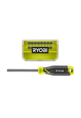 Ryobi Викрутка RHSDM1701, бітотримач 1/4", 100мм, 16 біт, SL, PH, PZ, Torx, кейс