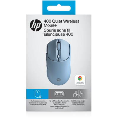 HP Миша HP 400 Quiet, WL/BT, синій