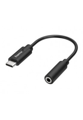 HAMA Адаптер USB-C / Stereo Jack 3.5мм Black