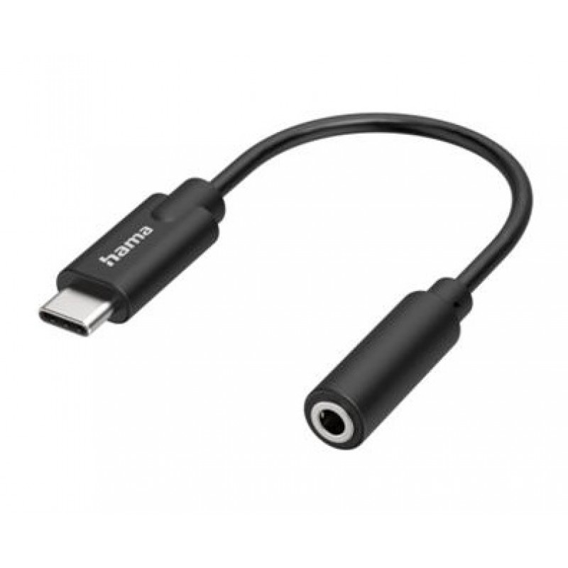 HAMA Адаптер USB-C / Stereo Jack 3.5мм Black