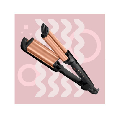 BaByliss Плойка, гофре , 85Вт, темп.режимів-3, 160-210С, природні хвилі, кераміка, турмалін , чорний BaByliss Плойка, гофре , 85Вт, темп.режимів-3, 160-210С, природні хвилі, кераміка, турмалін , чорний