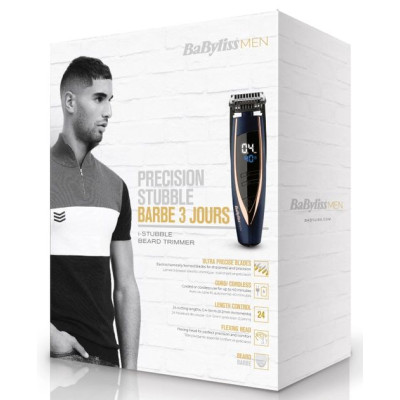 BaByliss E879E, Тример для стрижки бороди, 2 насадки, чорний