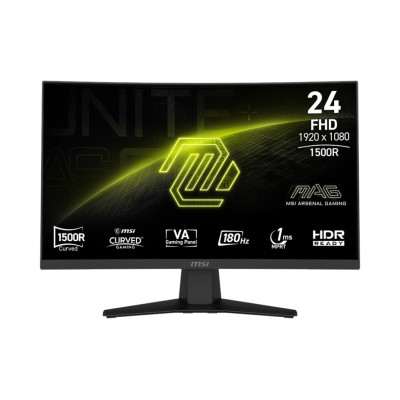MSI Монітор MSI 23.6" MAG 244C HDMI, DP, Audio, VA, 180Hz, 1ms, sRGB 105%, CURVED, AdaptiveSync
