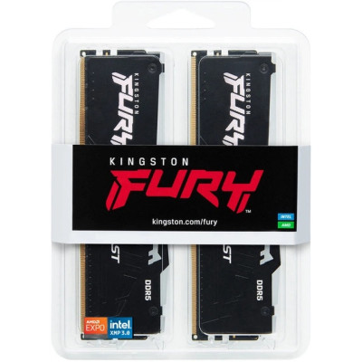 Kingston Пам'ять ПК DDR5 128GB KIT (64GBx2) 5600 FURY Beast RGB