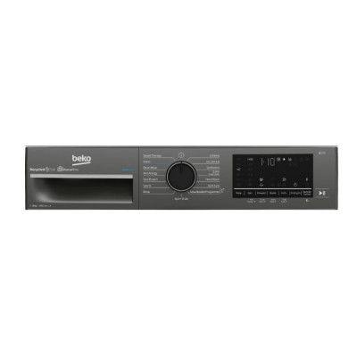 Beko Пральна машина фронтальна, 8кг, 1400, A, 55см, дисплей, пар, інвертор, графіт