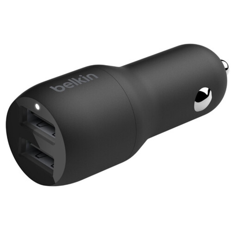 Belkin Автомобільний ЗП Car Charger (24W) Dual USB-A, USB-A - USB-C, 1m, black