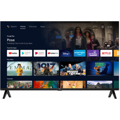 TCL Телевізор 32" LED HD 60Hz Smart Android TV Black