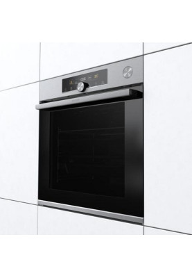 Gorenje Духова шафа електрична, 77л, A+, пара, дисплей, готування на різних рівнях, нерж