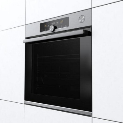 Gorenje Духова шафа електрична, 77л, A+, пара, дисплей, готування на різних рівнях, нерж