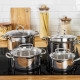Tefal Набір посуду DUETTO+, 6предметів, нержавіюча сталь, скло