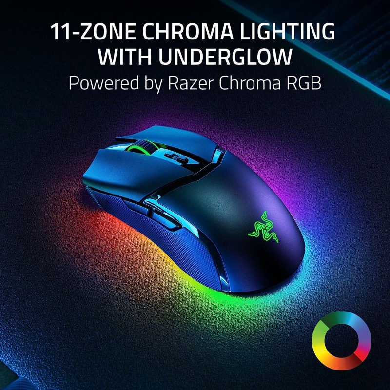 Razer Миша Cobra Pro, RGB, USB-A/WL/BT, чорний