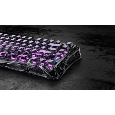 GravaStar Клавіатура механічна Mercury V75 Lite 75keys, Blackcore, USB-A, Transparent Black