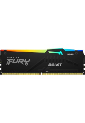 Kingston Пам'ять ПК DDR5 32GB KIT (16GBx2) 5600 FURY Beast RGB