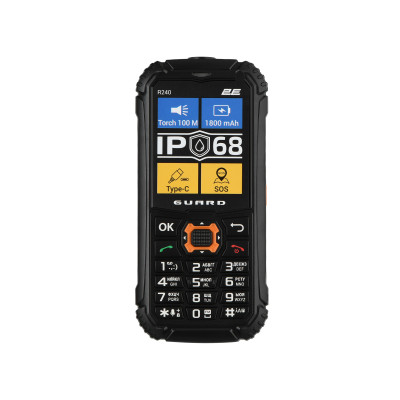 2E Мобільний телефон R240 2024 2.4` 2SIM, 1800мА•год, чорний