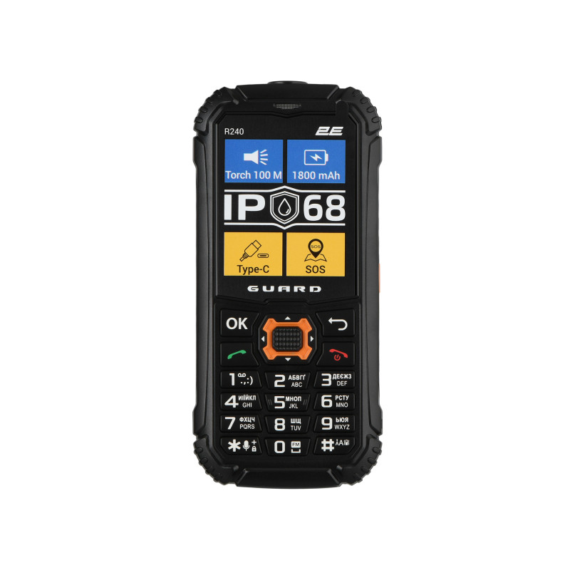 2E Мобільний телефон R240 2024 2.4" 2SIM, 1800мА•год, чорний