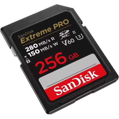 SanDisk Карта пам'яті SD 256GB C10 UHS-II U3 R280/W150MB/s Extreme Pro V60