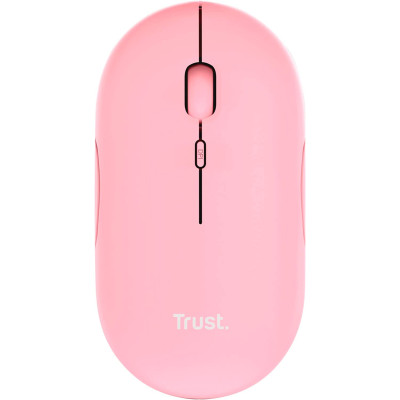 Trust Миша Puck Rechargeable Ultra-Thin BT WL Silent Pink