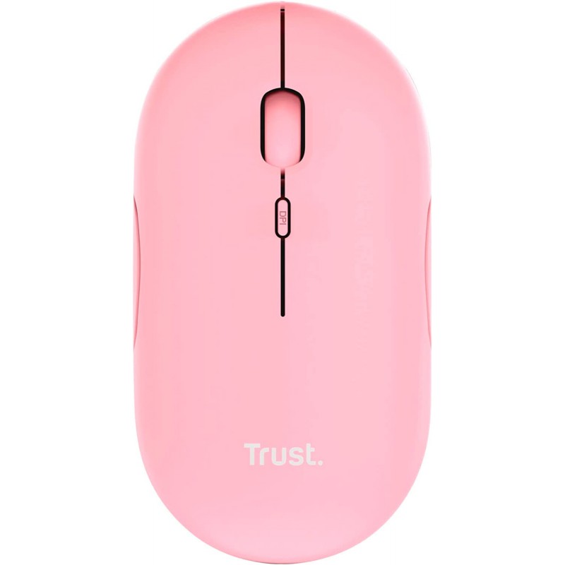 Trust Миша Puck Rechargeable Ultra-Thin BT WL Silent Pink