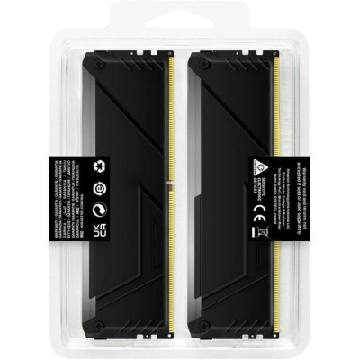Kingston Пам'ять ПК DDR4 32GB KIT (16GBx2) 3200 FURY Beast RGB