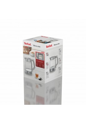 Tefal Електрочайник Glass Kettle 1.7л, скло, з підсвіткою, сріблясто-сірий