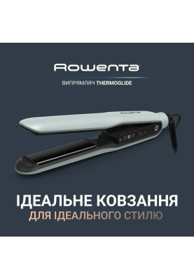 Rowenta Випрямляч Thermoglide, темп.режимів-5, 150-230С, іонізація, титан, світло-зелений