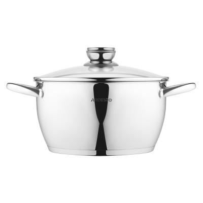 ARDESTO Каструля зі скляною кришкою Gemini Lucca, 5.5л, нержавіюча сталь