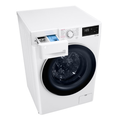 LG Пральна машина фронтальна, 10,5кг, 1400, A+++, 57см, дисплей, пара, інвертор, білий