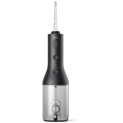 Philips Іригатор портативний Sonicare Cordless Power Flosser 3000, чаша 250 мл, чохол, 2 насадки , чорний