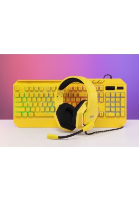 2E Gaming Клавіатура мембранна KG315 110key, USB-A, EN/UA, RGB, жовтий