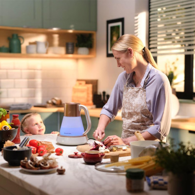 Russell Hobbs Електрочайник Calm, 1.7л, скло, біло-мідний