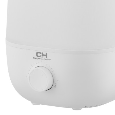 Cooper&Hunter Зволожувач повітря CH-2520WT 25м2, 2л, 250мл/г, ультразвуковий, верхня затока, мех. кер-ння, підсвічування, авто вимкнення, білий