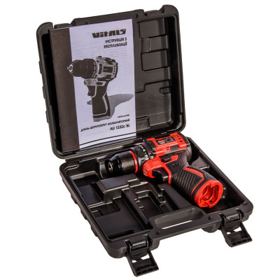 Vitals Шурупокрут-дриля акумуляторна Master AU 1232c BL 12В 32Нм 400·1400об/хв 1.1кг без АКБ та ЗП Vitals Шурупокрут-дриля акумуляторна Master AU 1232c BL 12В 32Нм 400·1400об/хв 1.1кг без АКБ та ЗП