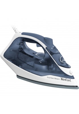 Tefal Праска Express Steam, 2400Вт, 270мл, паровий удар -165гр, постійна пара - 35гр, керам. підошва, біло-синій