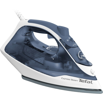 Tefal Праска Express Steam, 2400Вт, 270мл, паровий удар -165гр, постійна пара - 35гр, керам. підошва, біло-синій