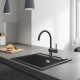 Grohe Змішувач для кухні Minta, довж.виливу - 223мм, поворотний, 1важіль, чорний оксамит