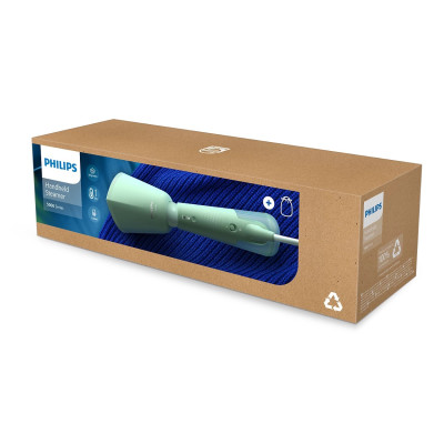 Philips Відпарювач компактний Series 5000, 1400Вт, 120мл, паровий удар -24гр, складна ручка, пластик, сіро-зелений