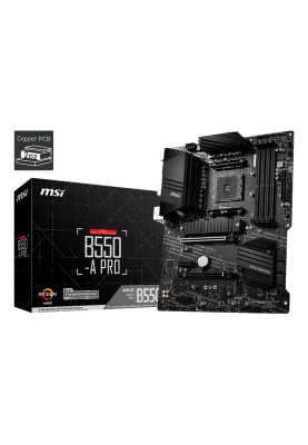 MSI Материнcька плата B550-A PRO sAM4 B550 4xDDR4 HDMI DP ATX